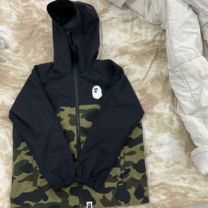 Kids bathing ape camo jacket